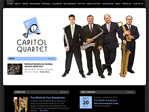 Custom website design for Capitol Quartet