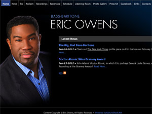 Custom website design for Eric Owens